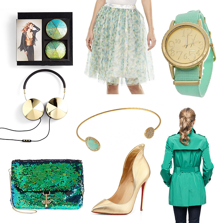 green_blue_fashion_friday_frends_headphones_mermaid_lauren_conrad_cinderella