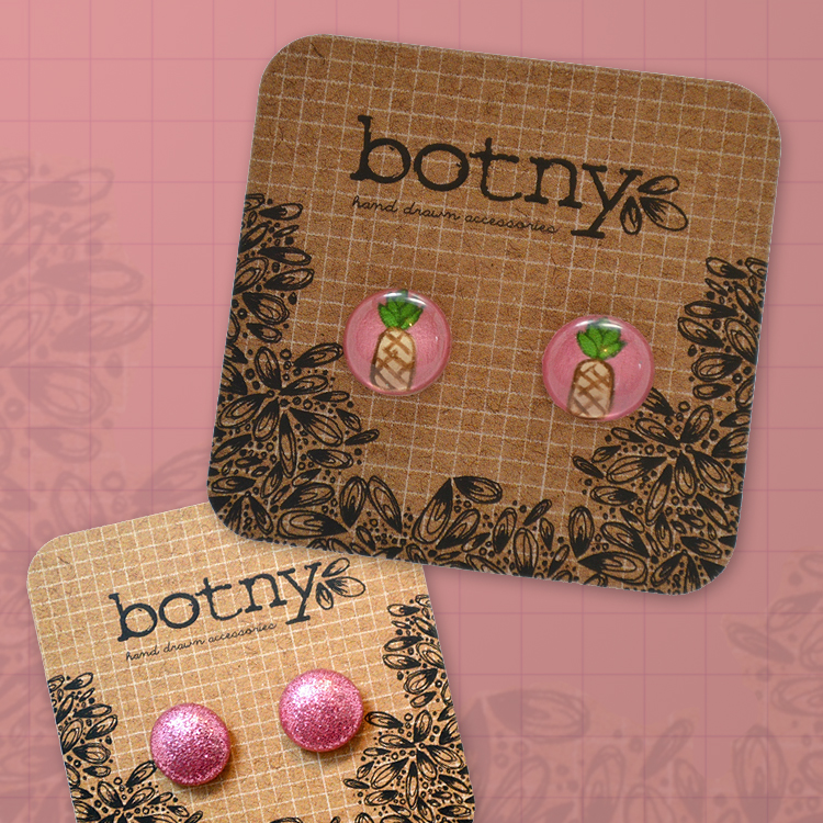 botny_earrings_stud_glitter_pink